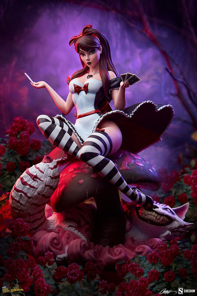 Alice in Wonderland Game of Hearts Edition Fairytale Fantasies Collection Statue 34cm Sideshow