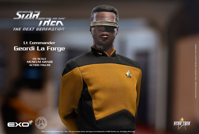 Lt. Commander Geordi La Forge (Standard Version) 1/6 Star Trek - The Next Generation Actionfigur 28cm Exo-6