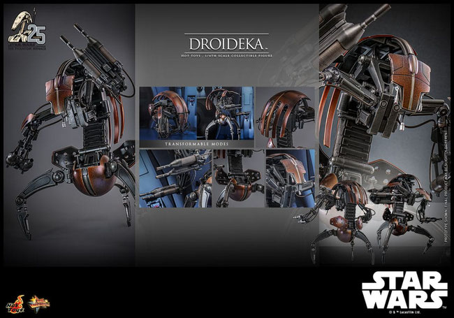 Droideka 1/6 Star Wars Episode I Movie Masterpiece Actionfigur 27cm Hot Toys 
