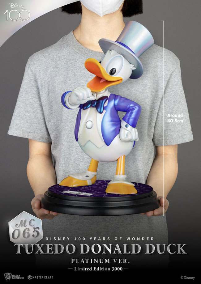 Tuxedo Donald Duck 1/4 ( Platinum Version ) Disney 100th Cartoon Master Craft 40cm Statue Beats Kingdom Toys