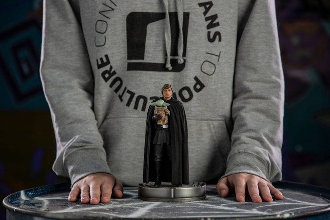 Luke Skywalker & Grogu 1/10 Star Wars The Mandalorian Art Scale Statue 21cm Iron Studios