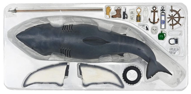 Der weiße Hai 12" Bruce the Shark Head to Tail Actionfigur The Game of Jaws 50th Anniversary Retro 38cm Neca