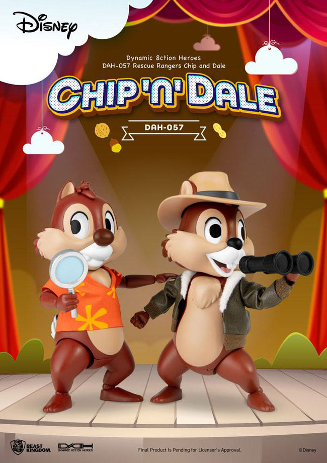 Chip & Dale 1/9 Chip und Chap - Die Ritter des Rechts Dynamic 8ction Heroes Actionfiguren 2er Set 10cm Beast Kingdom Toys