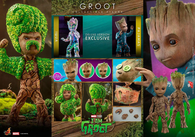 Groot Deluxe Version Exclusive 1/1 Life Size I’m Groot Marvel Disney Actionfigur 26cm Hot Toys