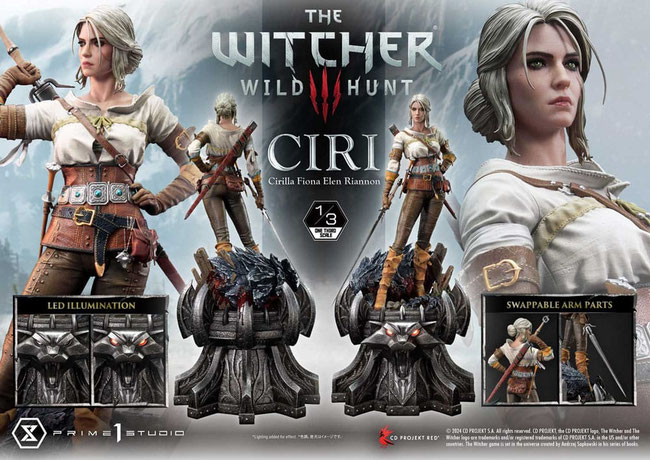 Ciri Fiona Elen Riannon Bonus Version 1/3 The Witcher 3 - Wild Hunt Museum Masterline Video Game Statue 81cm Prime 1 Studio