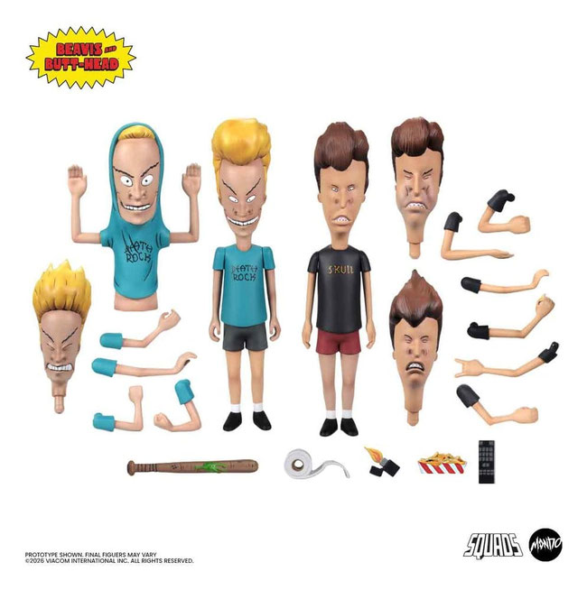 Beavis and Butt-Head 1/6 Animated Tv Series 30cm Figure Set Mondo