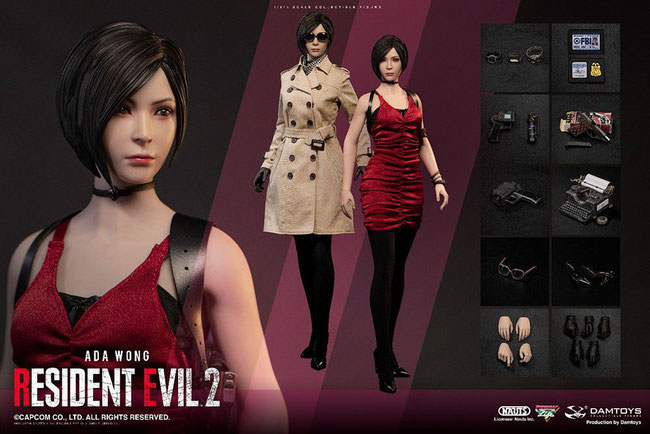 Ada Wong 1/6 Resident Evil 2 Horror Video Game Actionfigur 30cm Damtoys