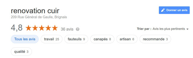 avis google renovation cuir lyon