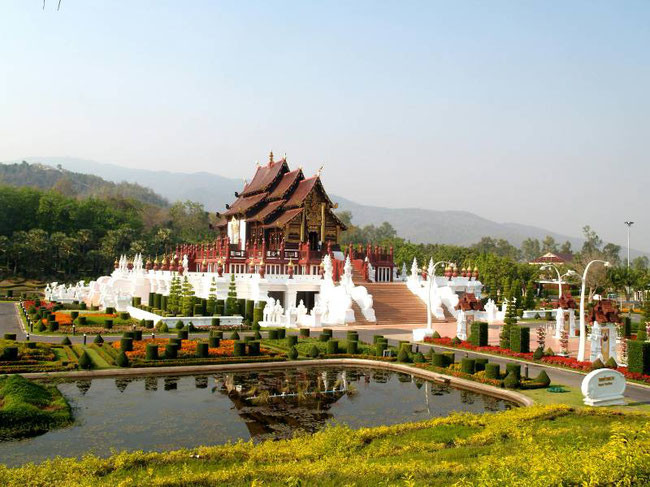 A wodden Temple in the northern Thai Lana style
