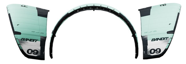 F-One Bandit Tec Kite Black Mint Neuheit bei WindSucht