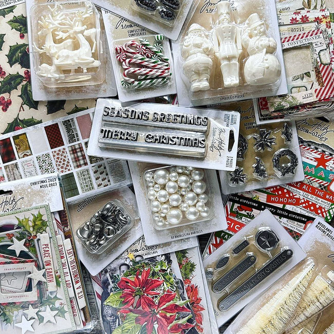 Tim Holtz Ideaology Baseboards + Transparencies Christmas