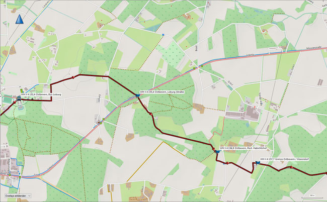 WH X 4 Karte 34 Ostbevern,  Bus Loburg - Grenze Ostbevern / Warendorf