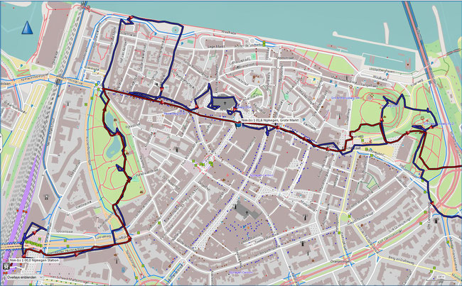 Karte 1a Nimwegen Stadtzentrum