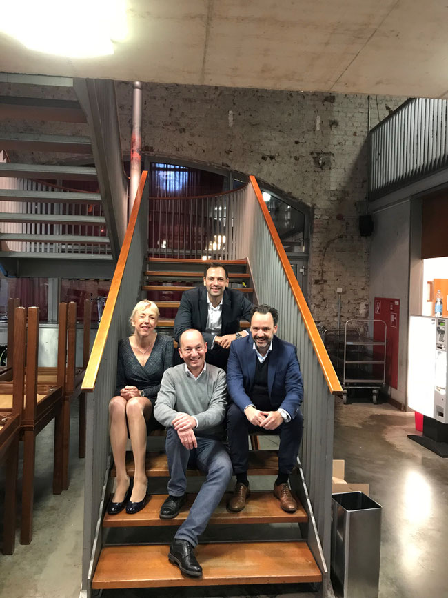 von links nach rechts:Susanne Schneider MdL (FDP-Landtagsfraktion NRW), Tobias Bäcker (Bürgermeisterstiftung Rohrmeisterei), Marc Lürbke MdL (FDP-Landtagsfraktion NRW), Lorenz Deutsch MdL (FDP-Landtagsfraktion NRW).