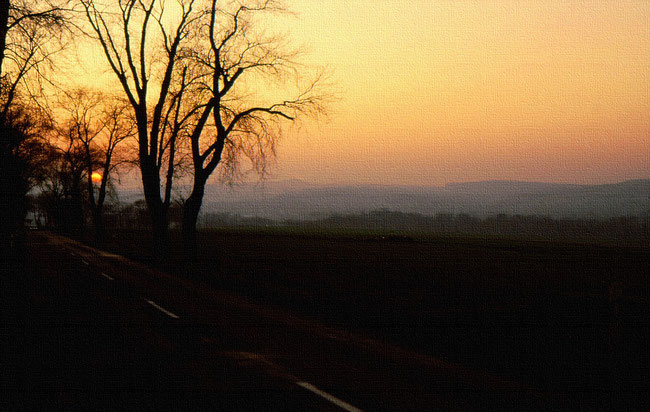 Sonnenuntergang bei Hofgeismar