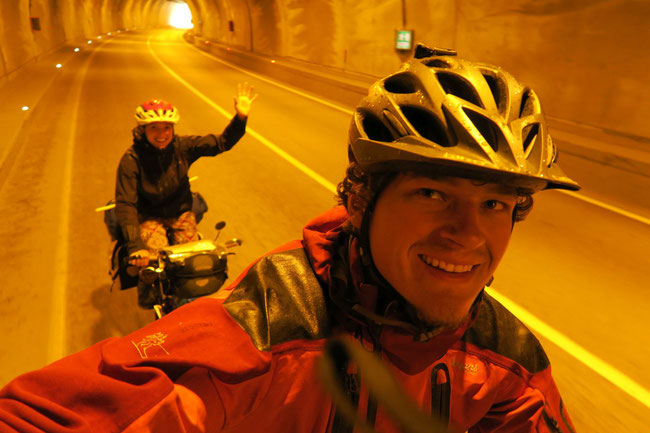 So lange kein Verkehr ist können Tunnel richtig Spaß machen