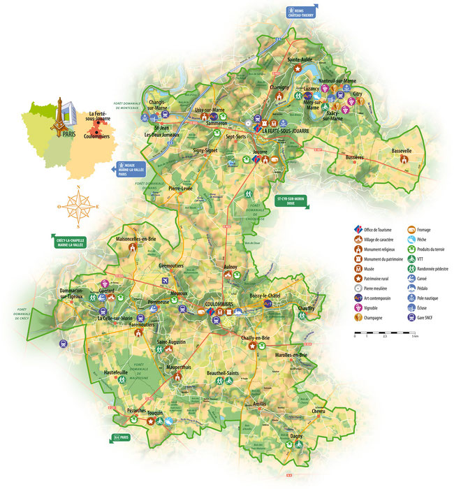Cartographie touristique, Coulommiers Pays de Brie