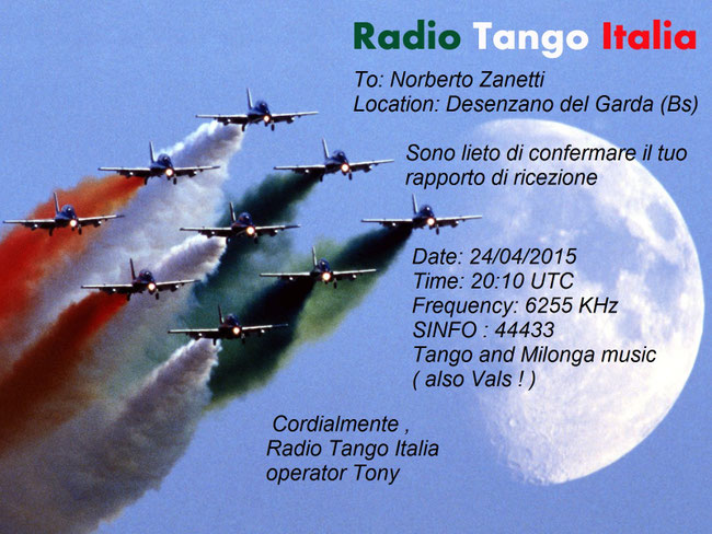 Radio Tango Italia , tx transistorizzato pll  da 240 W P.e.P. output , l'antenna folded dipole in V inverted  dal guadagno tipico di 3dB