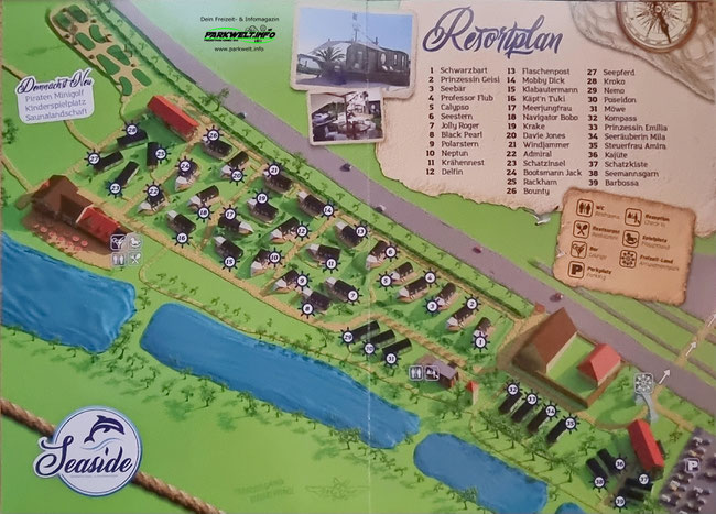 Seaside Resort Freizeit Land Geiselwind Übernachten Hotel Freizeitpark Park Plan Map Guide 