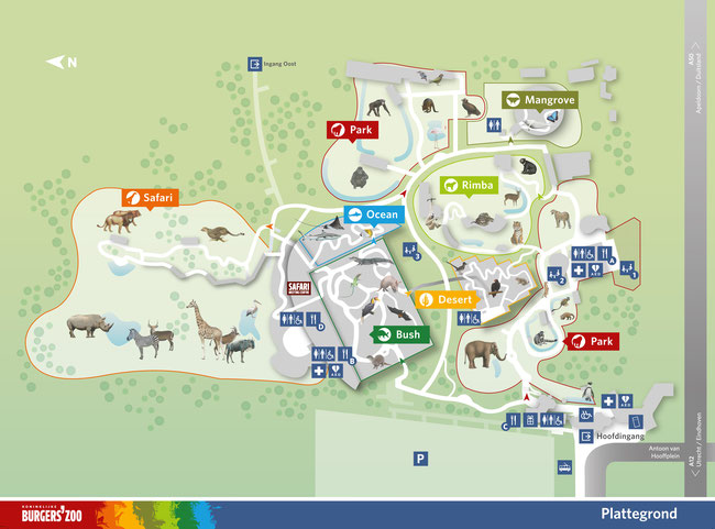 Burgers Zoo Arnhein Niederlande Holland Tierpark Wildpark Tiere Zoo Wild Tiere Info Park Plan Map Guide Anfahrt Adresse