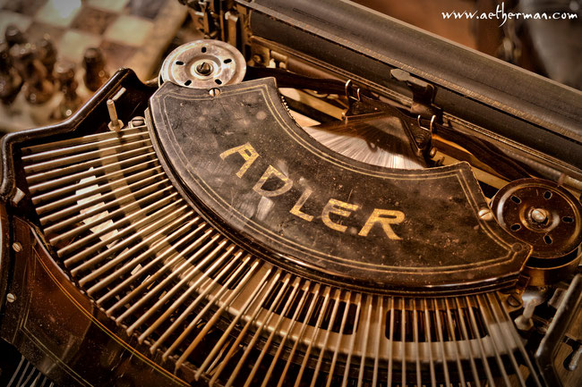 typewriter adler 15 from 1915 - dan aetherman - steampunker