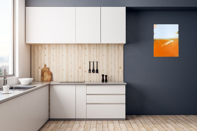 Bild orange hellblau