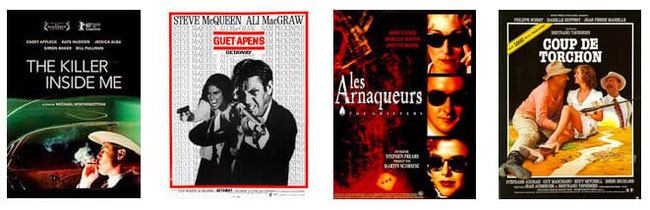 Films The killer inside me, guet apens, les arnacoeurs, coup de torchon