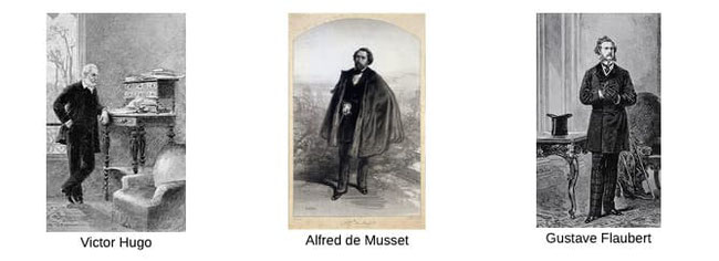 Victor Hugo Alfred de Musset Gustave Flaubert