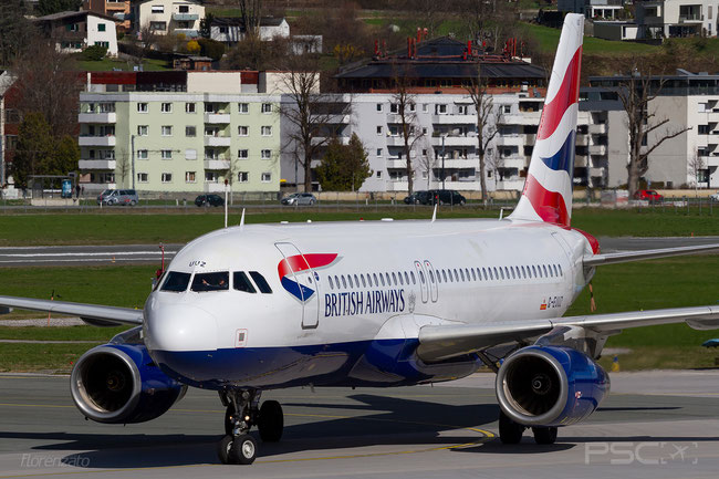 G-EUUZ A320-232 3649 British Airways @ Innsbruck 03.2024 © Piti Spotter Club Verona