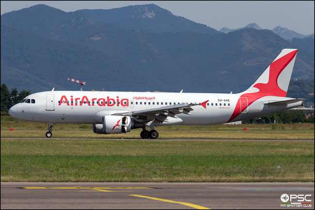 SU-AAE A320-214 4958 Air Arabia Egypt @ Bergamo 09 2023 © Piti Spotter Club Verona