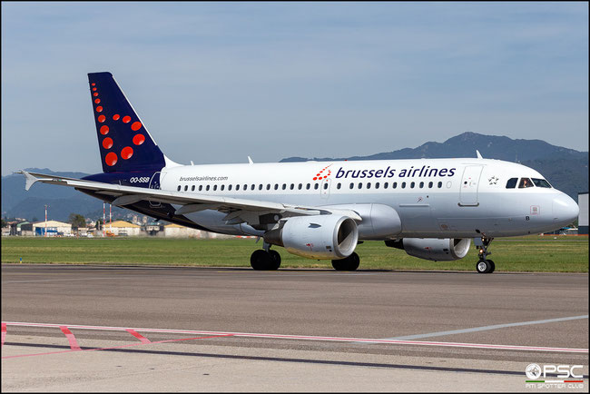OO-SSB A319-111 2400 Brussels Airlines @ Bergamo 09 2023 © Piti Spotter Club Verona