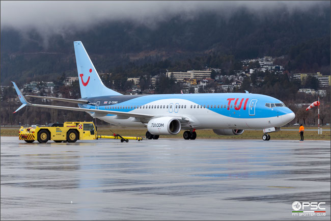 G-TAWL B737-8K5 37243/4299 TUI Airways @ Innsbruck 02.2023 © Piti Spotter Club Verona
