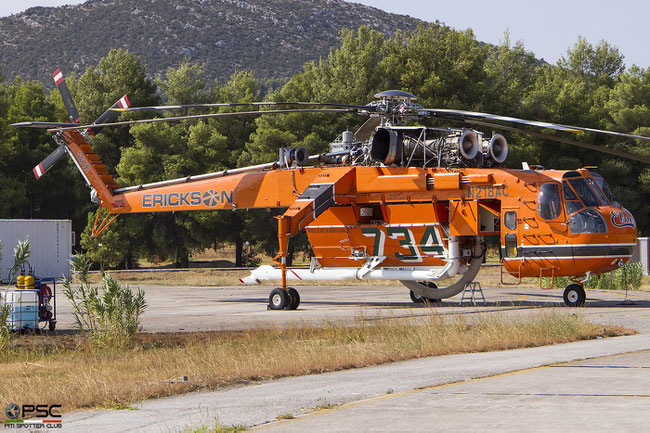 N218AC (1967) ERICKSON Sikorsky S64E @ Tanagra (GRE) 09 2023 © Piti Spotter Club Verona