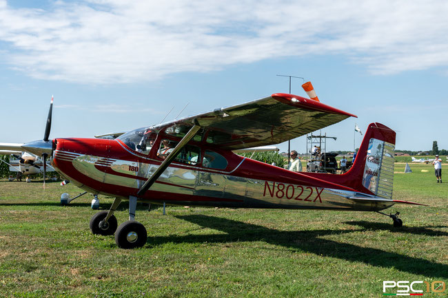 N8022X Cessna 180 Skywagon · · Serial #:. 30637 : Private @ Bagnolo 06.2023 © Piti Spotter Club Verona