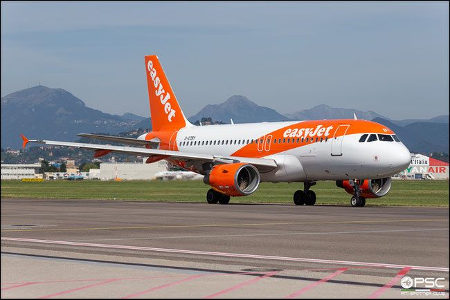 G-EZBY A319-111 3176 easyJet @ Bergamo 09 2023 © Piti Spotter Club Verona