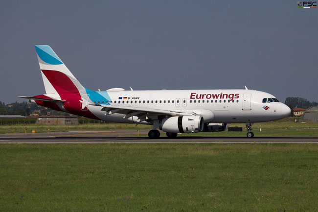 D-AGWV A319-132 5467 Eurowings @ Aeroporto di Verona - 08/2023 © Piti Spotter Club Verona