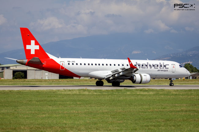 HB-JVO Embraer ERJ 190 LR 19000294  CF34-10E6  Helvetic Airways 2009 @ Aeroporto di Verona 08 2025 © Piti Spotter Club Verona