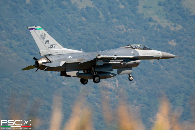 89-2137 AV F-16CM-40-CF 1C-290 555th FS @ Aviano 08 2024 © Piti Spotter Club Verona