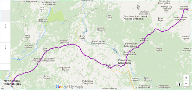 E26 NOVOSIBIRSK - MARIINSK  443 KM