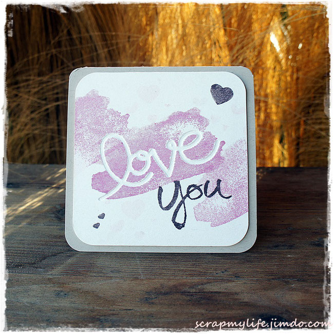 stampin up - watercolor words- work of art