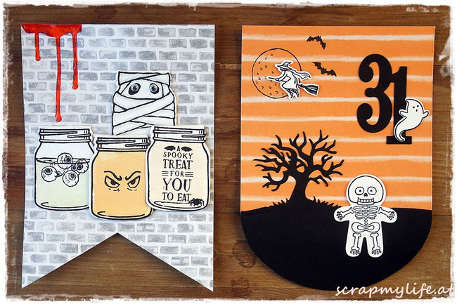 stampin up - halloween- gruselnacht - girlande - cookie cutter halloween - spooky fun - jar of haunts