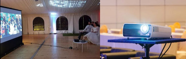 grand écran + vidéoprojecteur pour votre mariage à Lyon, Rhône Lucky Animation