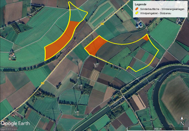 Lageplan Windpark Stolzenau