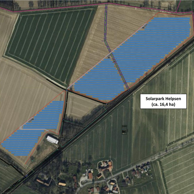 Lageplan Solarpark Helpsen
