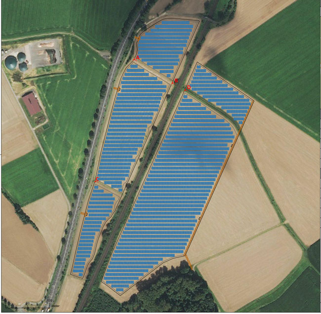 Lageplan Solarpark Hasperde