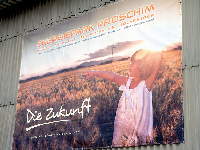 Plakat des Energieparks Proschim