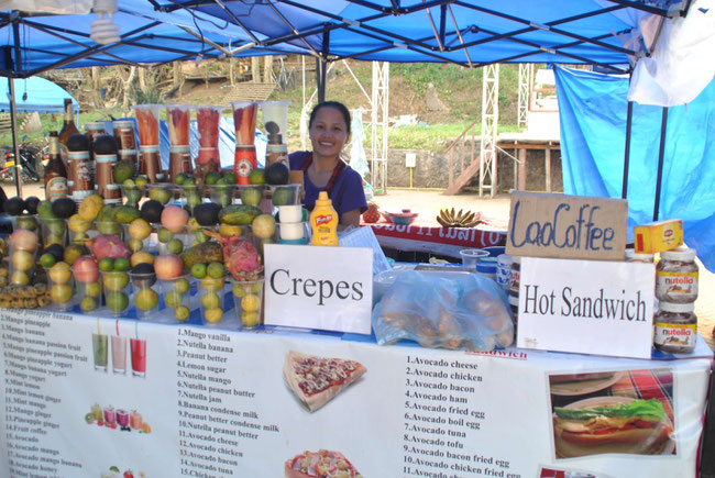 Luang Prabang, Night Market, Sandwich, Nutella, Frühstück