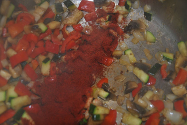 Vegetarisches Chili Zubereitung