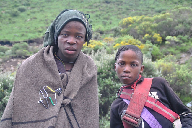 Lesotho, Basotho, Blankets, Decken, Menschen, Afrika, Reisen, Kinder, Afrikaner