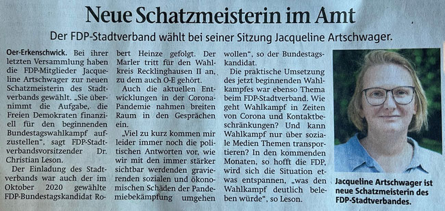 Artikel der Stimber Zeitung vom 02.03.2021